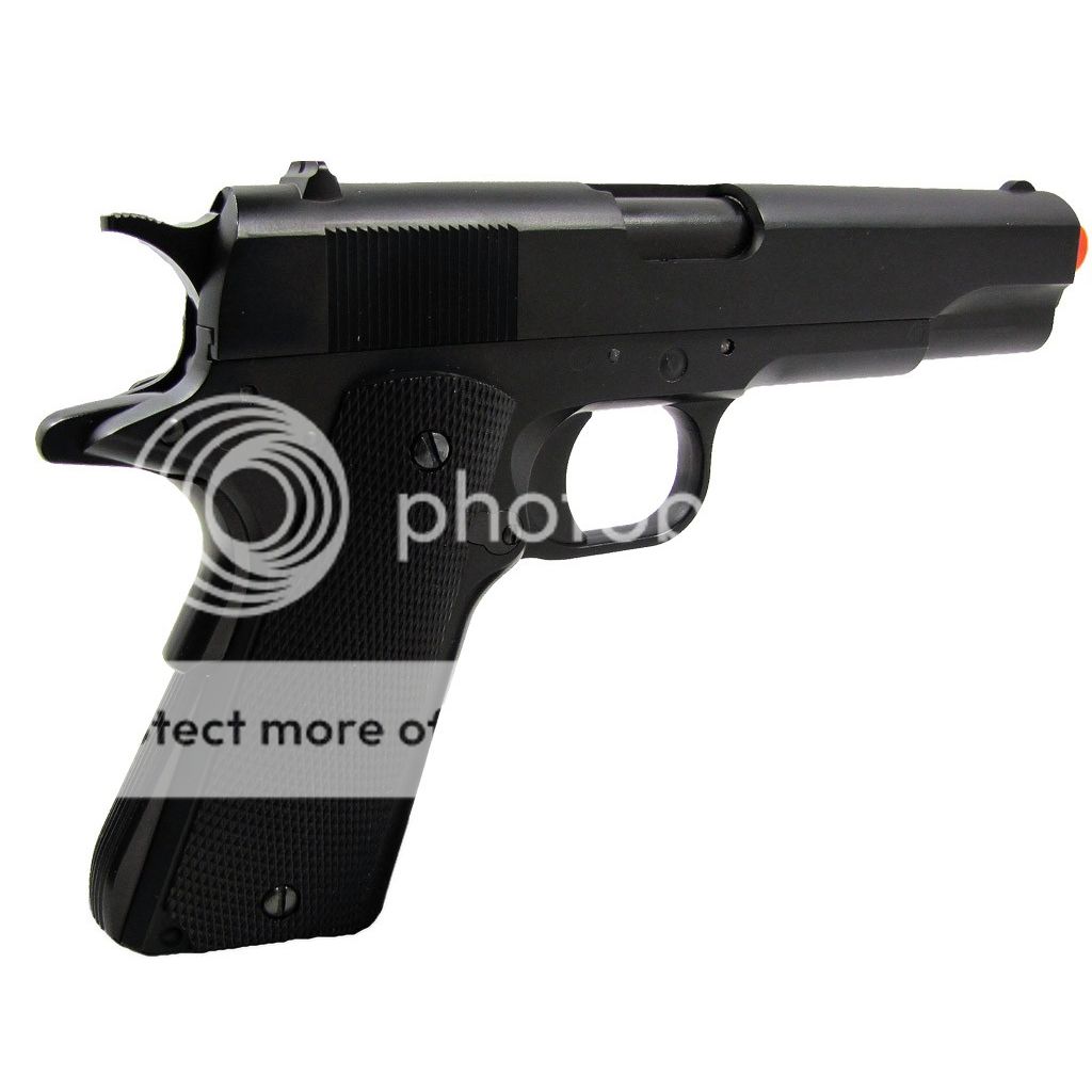 400 FPS WG AIRSOFT METAL M 1911 CO2 GAS BLOWBACK HAND GUN PISTOL w/ 6mm